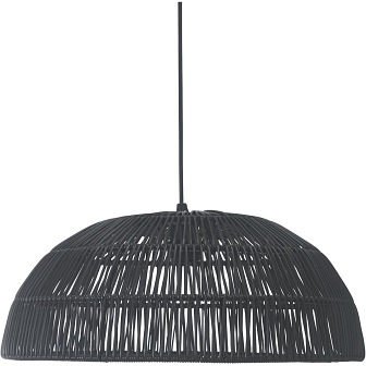 Rattanowa lampa wisząca Hue czarna 45cm